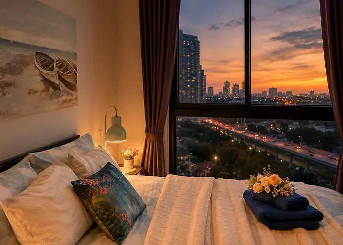 40sqm Corner 1br, 3 Mins Bts, 20 Mins Iconsiam Lägenhet Bangkok