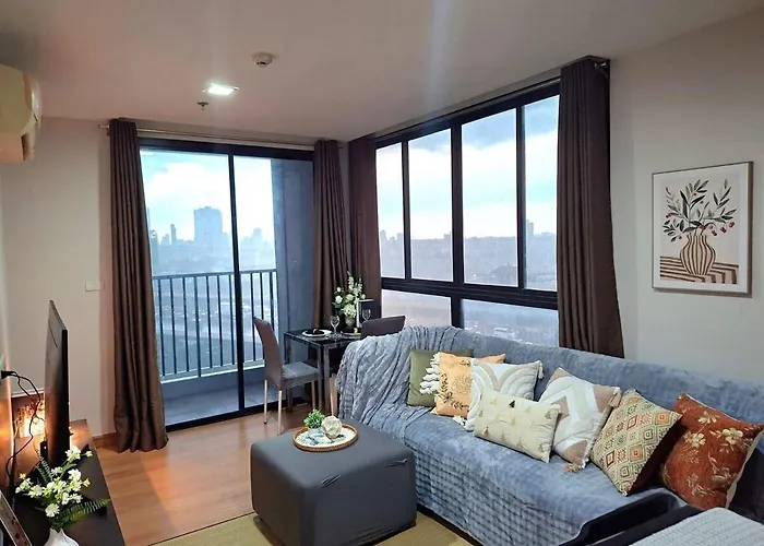 40sqm Corner 1br, 3 Mins Bts, 20 Mins Iconsiam Lägenhet *