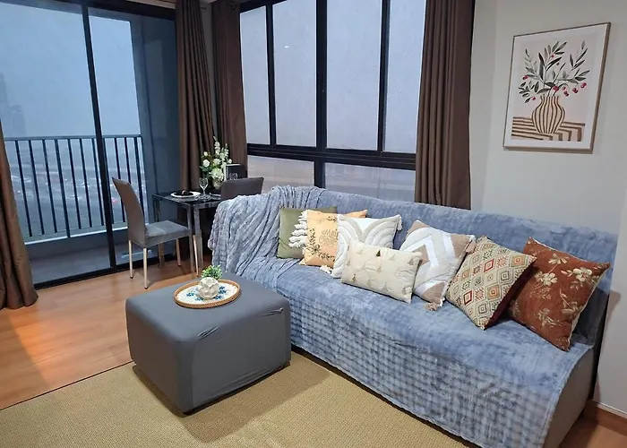 40sqm Corner 1br, 3 Mins Bts, 20 Mins Iconsiam Lägenhet *